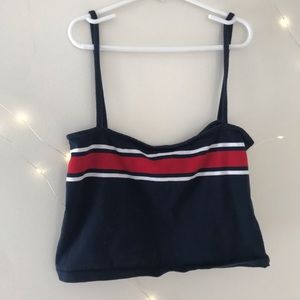 BRANDY MELVILE RED AND WHITE STRIPPED TANK